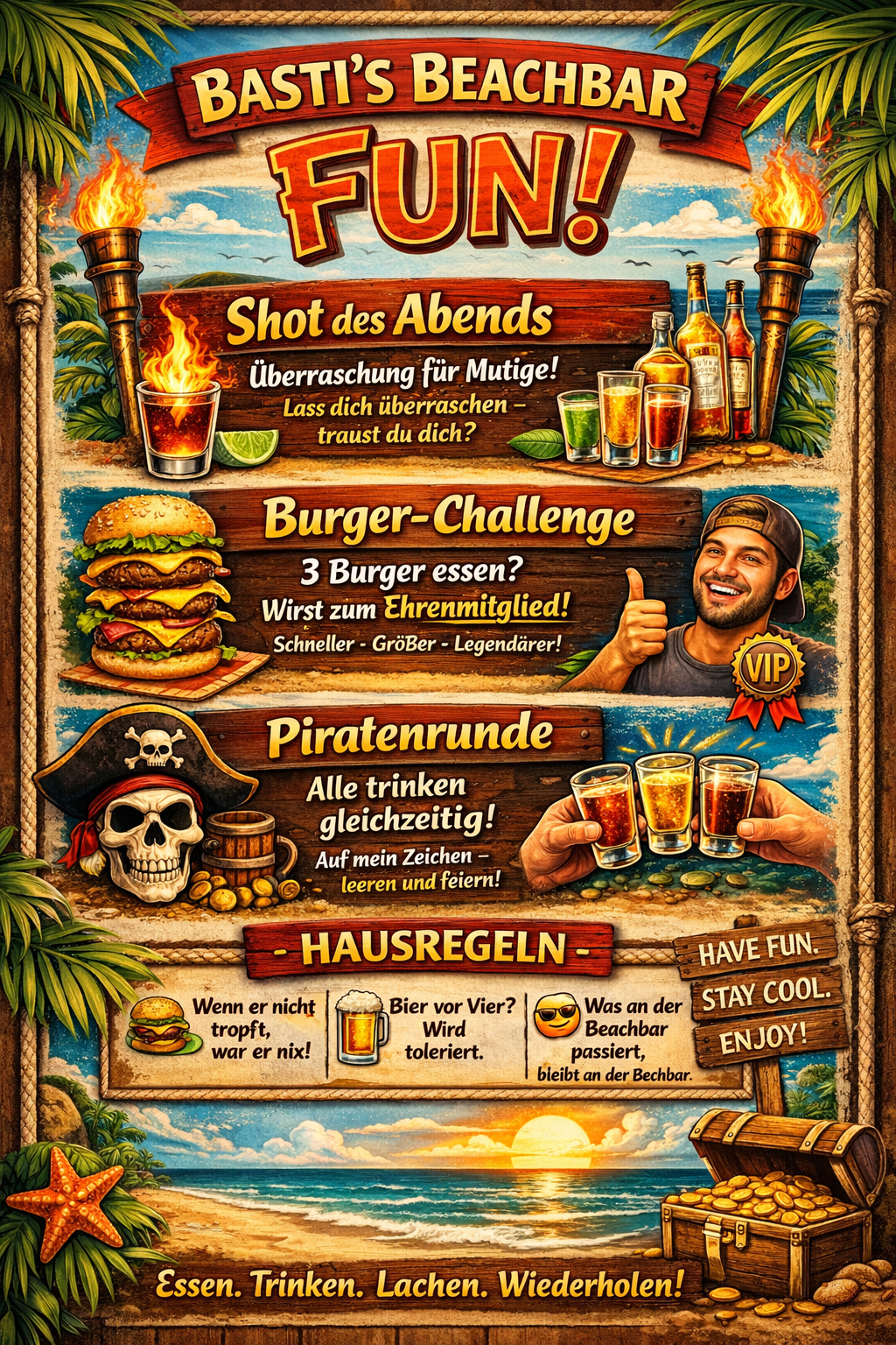 Basti's Beachbar Fun Poster